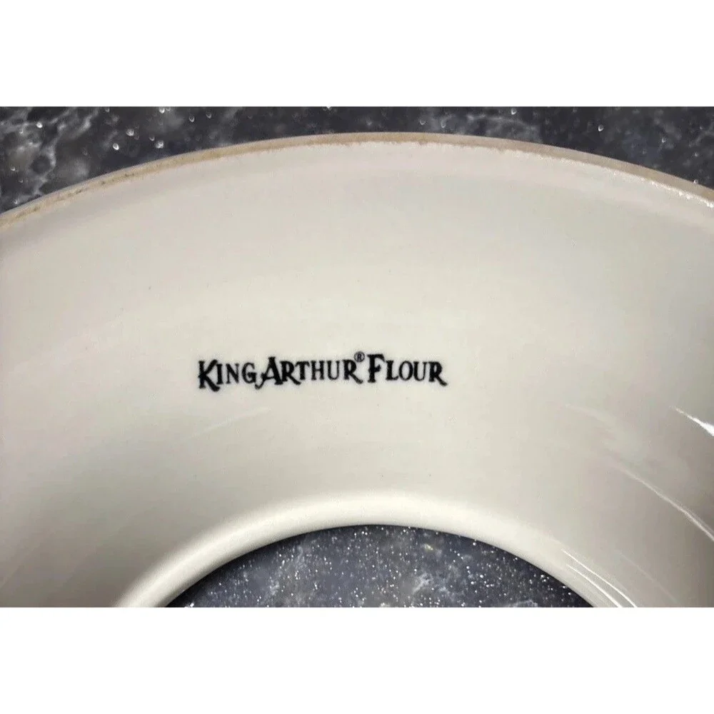 Vintage King Arthurs Flour Serving Dish Ceramic Entertaining Ring